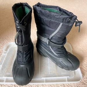 Sorel Youth Flurry Boots Black/City Grey Size 3 READ!
